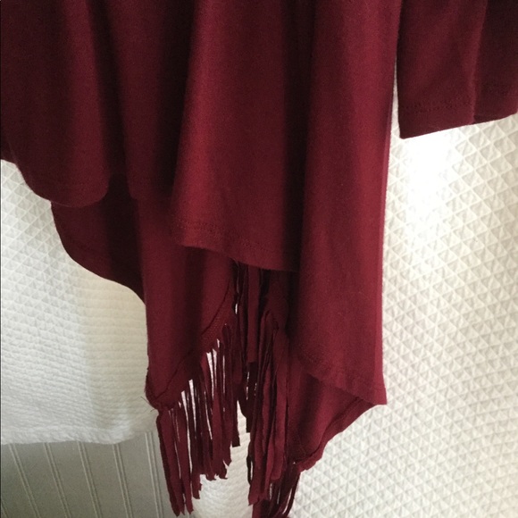 Plus Size Burgundy Tunic & Suede Vest 2X & 3X - Picture 4 of 6